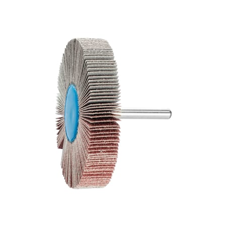 Pferd 3" x 1/2" Mounted Flap Wheel - 1/4" Shank - Aluminum Oxide - 80 Grit 45197
